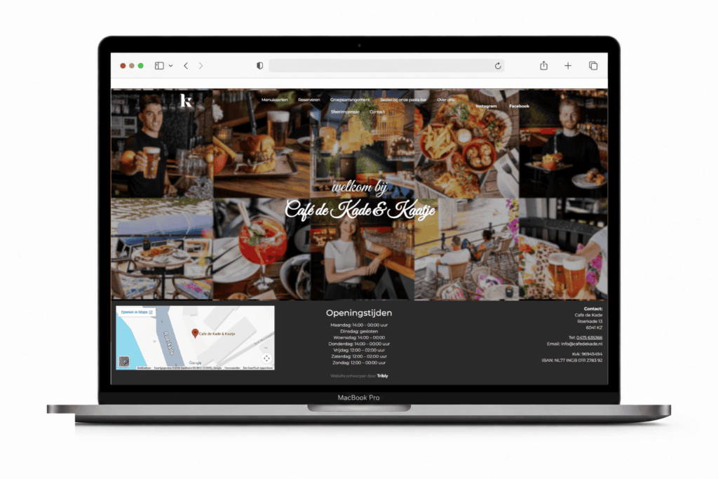 Cafe de Kade WordPress website